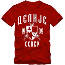 Herren T-Shirt Delije Sever Red Star Crvena Zvezda Soccer S-3XL