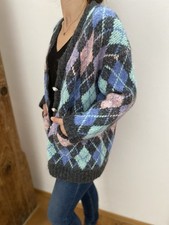 Zara Grob Strick Jacke Rauten