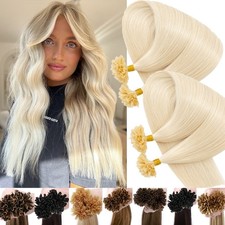 200 Strähnen Remy Echthaar Bonding Keratin Hair Extensions Haarverlängerung Haar