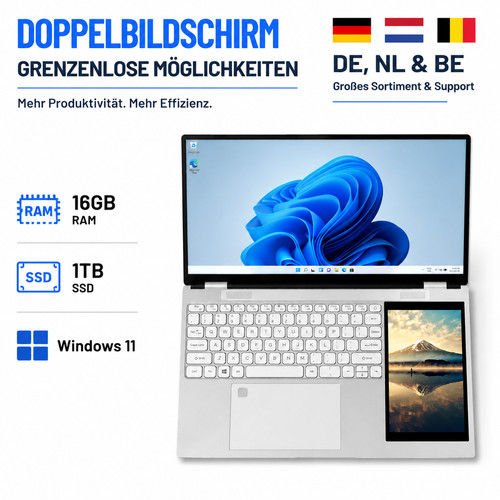 7 doppelbildschirm - 15.6"+7",