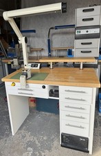 Freuding Einzeltisch mit F1 Lampe und Absaugmaul mit A84 Absaugung + Ablage