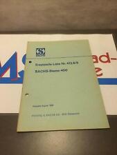 Sachs Standmotor 400 Ersatzteilkatalog Ersatzteilliste Ersatzteile Handbuch