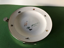 Alter Kinderteller, Warmhalteteller, Wasserbefüllbar,Porzellan/Metall