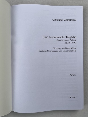 Noten zemlinsky eine - noten.,