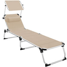 Sonnenliege Lorella Strandliege Beachliege Sonnenliege Relaxliege beige B-Ware