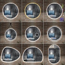 Spiegel Rund Badezimmerspiegel Wandspiegel LED Beleuchtung Badspiegel φ40-100 cm