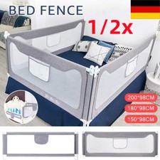 1/2x 150/180/200CM BETTGITTER RAUSFALLSCHUTZ BABY BETTSCHUTZ KINDERBETTGITTER