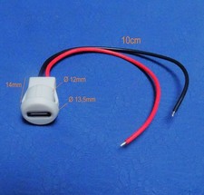 12V USB-C Einbau rund Buchse 12V 2A USBC USB C Buchse Farbe weiß