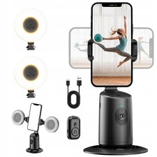 Auto Face Tracking Tripod mit 2 Selfie Licht 360° Handyhalterung für Smartphone