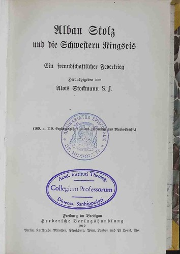 Alban stolz und die schwestern - und,