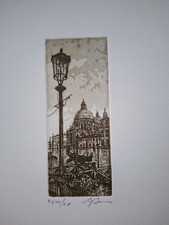 Radierung Venedig Kirche Santa