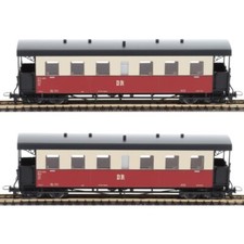 Tillig 03995 H0e 2er Set Personenwagen, KB4i, DR, Ep. IV H0e + Neu