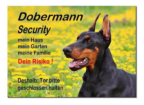 Dobermann-Hund-Aluminium-Schil