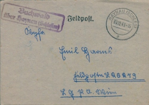 Landpoststempel buchwald über - buchwald,