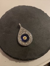 Nazar Auge Anhänger  Sterling Silber Mit Steinen