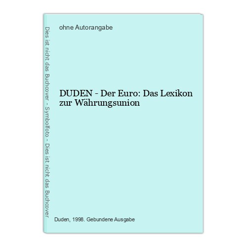 Duden der euro das - das, lexikon