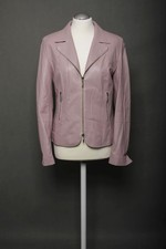 Biba Damen Jacke Lederjacke Gr. 36 | S | Rosa Lammleder Reißverschluss (19871)