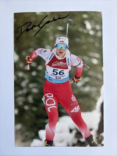 Original biathlon autogramm - autogramm, *