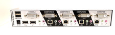 LINDY KVM 4 Port Switch Pro 39331 DVI-I Dual Link USB Audio 4 Port Apple Windows