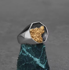 Ring Wolfskopf Wikinger