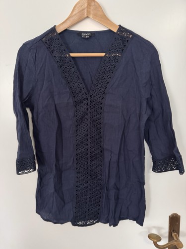 Luftige baumwollbluse mit - luftige,