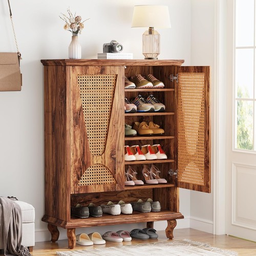 Schuhschrank aus rattan - schuhschrank,