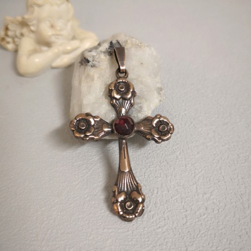 Kreuz granat anhänger - kreuz,