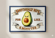 Lustiger Avocado Wandbilddruck