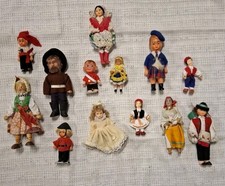 12 Trachtenpuppen Sammlung 50er 60er 70er Vintage Konvolut Zelluloid Kunststoff