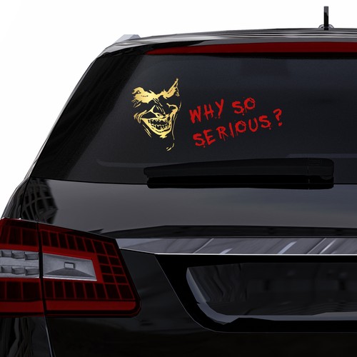 Joker aufkleber gold metallic - aufkleber,