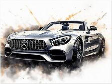 Mercedes Amg Roadster - Poster oder Leinwand - Auto Sportwagen Wandbild P266N