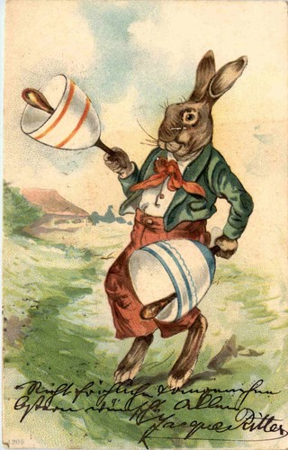 Osterhase mit glocken 73152 - osterhase,