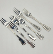 6 Kuchengabeln Augsburger Faden Alt Faden 18/10 Edelstahl Gebraucht Markenlos
