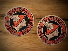 2x Vintage Öl Aufkleber Oil