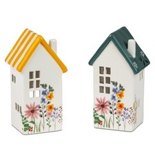 2er Set Teelichthalter Häuser