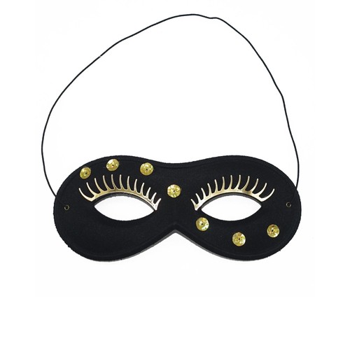 Schwarze maske mit wimpern - wimpern, #