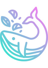 6x car sticker whale sticker
