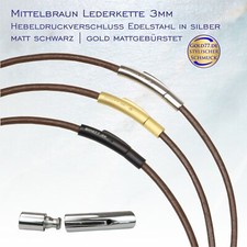 Lederkette glatt 3mm