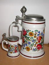 WMF 2 Krüge mit Zinndeckel (