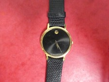 MOVADO Museum Mod 87.33.882 Gold plated, sapphire Analog Watch NO TESTED (379)
