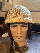 Vintage Oldtimer Motorradhelm Rocker Schlangenoptik  Antik Einzelstück Helm