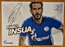 PABLO INSUA FC SCHALKE 04 AUTOGRAMMKARTE 2017/2018 ! 17/18