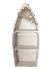 Asia Art Factory Boot Regal Wandregal maritim Holz beige 25x65cm