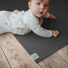 Sanosoft® Krabbelmatte Grau – Made in Germany, Öko-Tex & Anti-Rutsch