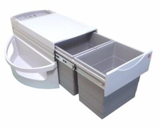 Hailo Eckabfallsammler 3645121 Rondo 2-fach Mülltrennung 2x 18 Liter Vollauszug