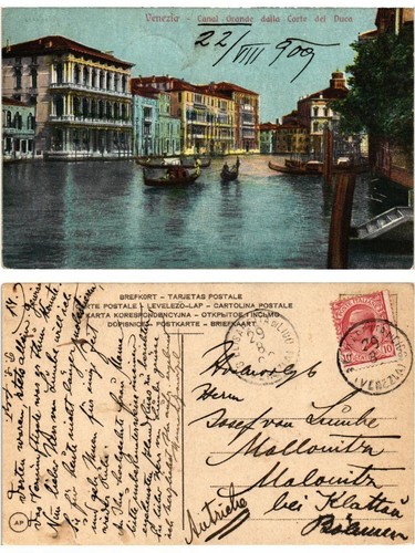 Cpa venezia canal grande dalla - grande,