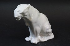 Porzellan Skulptur Panther Theodor Pohl Schatzlar um 1920 (GV406)