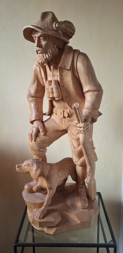 Sehr schöne holzfigur jäger - sehr,