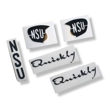NSU Quickly N S Urquickly * Aufkleber SET * Sticker Logo Abziehbilder * SCHWARZ