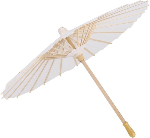 Papierschirm 40cm weiß - papierschirm,